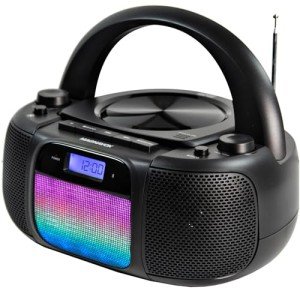 Magnavox Portable CD Boombox with Bluetooth & Lights