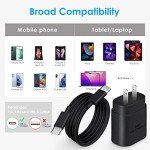 Type C Charger Fast Charging-25W USB C Charger with Type C to Type C Cable, USB C Android Charger [PD PPS Compatible] for Galaxy S23/S22/S21 Series/Note 20/10/9 Series/Pixel 4XL/4/3XL