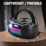 Magnavox Portable CD Boombox with Bluetooth & Lights