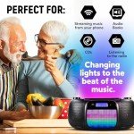 Magnavox Portable CD Boombox with Bluetooth & Lights