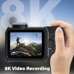 Rugged 8K UHD Waterproof 70MP Dual-Screen Camera
