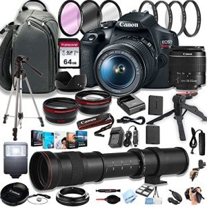 Canon EOS Rebel T7 DSLR Camera Bundle with Lenses