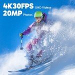 Dragon Touch 4K Action Camera with Remote & Accessories