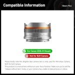 Brightin Star 10mm F5.6 Fisheye Lens for Canon