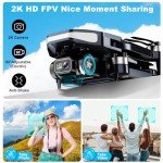 Foldable 2K HD Camera Drone with Remote Control