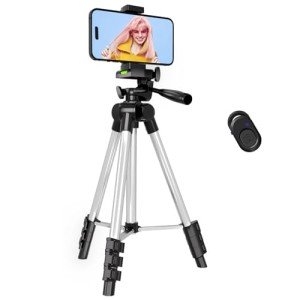 Lusweimi 44-Inch Phone Tripod with Remote