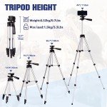 Lusweimi 44-Inch Phone Tripod with Remote