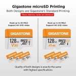 GIGASTONE 128GB Micro SD Card 2-Pack, UHS-I V30