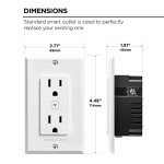 Smart In-Wall Outlet with Wi-Fi & Voice Control