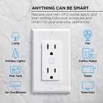 Smart In-Wall Outlet with Wi-Fi & Voice Control