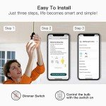 TREATLIFE Smart LED Light Bulbs 4-Pack, Dimmable