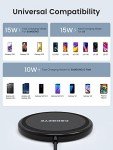 COKOEYE Wireless Charger, 15W Max Fast Wireless Charging Pad 2-Pack Compatible with iPhone16/16Plus/16Pro /16ProMax/iPhone15/15Pro/15Plus/14/13/12/Samsung S24 /S24Ultra/S23Ultra/S22/S21,AirPods Pro 2