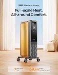 Dreo 1500W Electric Radiator Heater with Remote