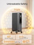 Dreo 1500W Electric Radiator Heater with Remote