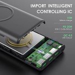 Wireless Portable Charger Power Bank, 33800mAh 15W Fast Wireless Charging 25W PD QC 4.0 USB-C Power Bank, 5 Output & Dual Input External Battery Pack Compatible with iPhone 16/15/14/13/12,Android etc