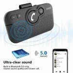 SUNITEC Wireless Bluetooth Car Speaker with Visor Clip