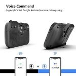 SUNITEC Wireless Bluetooth Car Speaker with Visor Clip