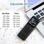 64GB Voice Recorder with USB-C and Color Screen