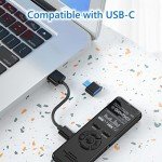64GB Voice Recorder with USB-C and Color Screen