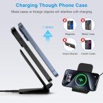 Samsung Wireless Charger, 15W Fast Charging Stand for Samsung Galaxy S24 Ultra S24+ S24 S23 FE S22 S21 S20 S10, Android Phone Wireless Charger Stand for Pixel 9 Pro XL Fold 8a 7 Pro, iPhone 16 15 14