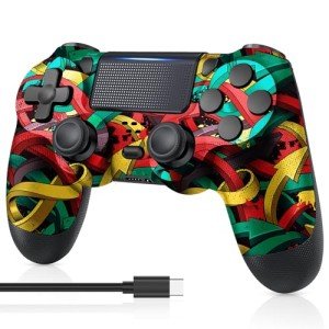 MOOGOLE Wireless PS4 Controller with USB C Cable