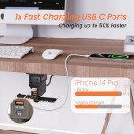Headphone Stand with USB & Type C Charging Ports