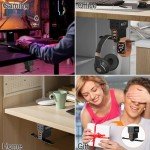 Headphone Stand with USB & Type C Charging Ports