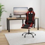 Ergonomic Gaming Chair with Footrest and Lumbar Support