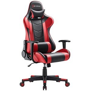 Devoko Adjustable Ergonomic Gaming Chair - Black/Red