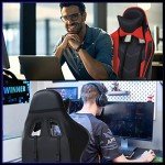 Ergonomic Gaming Chair with Footrest and Lumbar Support