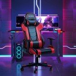Devoko Adjustable Ergonomic Gaming Chair - Black/Red