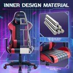 Devoko Adjustable Ergonomic Gaming Chair - Black/Red