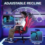 Devoko Adjustable Ergonomic Gaming Chair - Black/Red