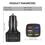 Amiss 6-Port Fast Car Charger Adapter - Black