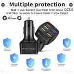Amiss 6-Port Fast Car Charger Adapter - Black