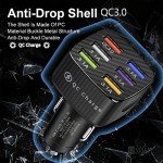 Amiss 6-Port Fast Car Charger Adapter - Black