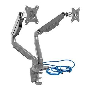 Dual Monitor Arm Stand with USB Ports