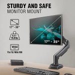 Full Motion Swivel Monitor Desk Mount for 17"-35