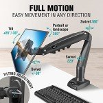 Full Motion Swivel Monitor Desk Mount for 17"-35