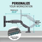 Full Motion Swivel Monitor Desk Mount for 17"-35
