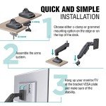 Full Motion Swivel Monitor Desk Mount for 17"-35