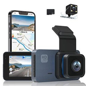 2K WiFi Dash Cam with Front and Rear Cameras