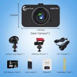 Full HD 1080P Dash Camera with 32G SD Card