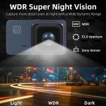 2K WiFi Dash Cam with Front and Rear Cameras