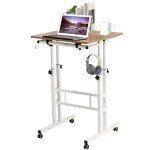 SIDUCAL Portable Height Adjustable Standing Desk with Wheels