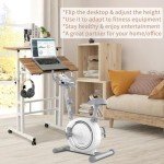 SIDUCAL Portable Height Adjustable Standing Desk with Wheels