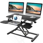 FITUEYES Adjustable Standing Desk Converter for Dual Monitors