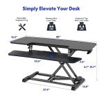 FLEXISPOT 40in Adjustable Standing Desk Converter
