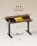 VASAGLE Adjustable Electric Standing Desk with Drawers
