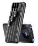 JOYFAR 10000mAh Portable Charger with Built-in Cable